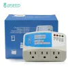 Kontroll BSEED spänningsskydd 3 Outlet Plug Surge Protector för Home Appliance Wall Mount Power Suppressor 1400W Multifunktionsplugg