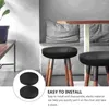 Stol täcker 2st Black Stretch Stool Cover Round Form Ottoman Anti-Cover-bevis för trä/ metallpallar (