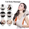 Oreillers de massage pour le cou en forme de U, châle de massage Shiatsu électrique pour le dos, le cou, les épaules, le corps, appareil de massage chauffé à infrarouge, châle de massage pour voiture/maison 240323