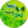 Vêtements de chien 100pcs Fournitures de ST Patrick Pet Hiar Bows Vert Petit Chat Accessoires de cheveux Clip Produits de toilettage