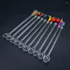 Coffee Scoops 10Pcs Acrylic Drink Juice Puddler Stirring Mixing Spoon Fruit Ice Cream Dessert Tea Scoop Set