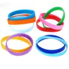 Pulseira de borracha de silicone mulheres homens moda pulseira esportiva pulseira elástica faixa de pulso flexível esportes casuais