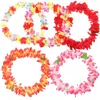 Flores decorativas 5 peças acessório de fantasia tropical luau lembrancinhas de festa aldult praia hula dança pescoço laço vestir-se