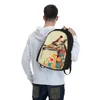 Mochila girafa multicolorida retro unissex poliéster estilo ao ar livre mochilas leve moda sacos de escola secundária