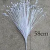 Golden Silver White Glitter Bling Butterfly Artificial Flower Gilded Grass Christmas Year Wedding Decoration DIY Reed Flower 240315