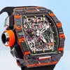 Herenhorloges Mechanisch horloge Chronograph Polshorwatch Rubberen band Lumineuze wijzerplaat polshorloges waterdichte vouwbespeling rijden FAS6401708