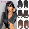 Bangs Straight Human Hair Bangs Clip in Hair Extensions 100% Remy Hair Clip On Bangs Fringe 3 Clips Hair Pieces for Women 7 Colors 20G