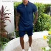 Tracksuits masculins 2023 pour hommes de la survêtement pour hommes de survêtement à la fermeture à glissière à fermeture éclair décontracté shorts de survêtement Vêtements de luxe de luxe 2 pièces