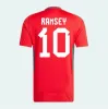 2024 Waless Euro Cup National Drużyna piłkarska koszulka piłkarska Wilson Ramsey Bale 24 25 Bale Soccer Shirt Full Set Home Red Away Brooks Johnson Brooks Johnson
