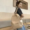 Zaino tinta unita Cool Girl Boy Borsa da scuola in nylon Donna Moda Laptop Impermeabile College Kawaii Donna Libro da viaggio 2024