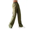 Pantalons pour femmes dames Sreetwear sarouel ample femmes 2024 été jambe large grande poche Cargo casual taille élastique pantalon