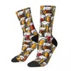 Мужские носки с забавным узором, пивная кружка с пеной, ретро, Харадзюку, хип-хоп, бесшовные, сумасшедшие носки, подарок с принтом