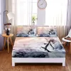 Ensembles Beautiful Horse 3pc Polyester Drap-Housse Solide Housse de Matelas Quatre Coins avec Drap de lit à Bande élastique (2 taies d'oreiller)