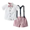Ensembles de vêtements pour les vêtements pour tout-petits ensembles de vêtements d'été garçons gentleman costume formel 1-4 ans
