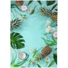 Tkanina stołowa Summer zielone owoce tropikalne prostokąt obrus dekoracje ślubne wielokrotnego użytku wodoodporne okładki dekoracje kuchenne