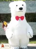 Костюмы талисмана 3 м для взрослых Огромный костюм панды Белый медведь Надувной костюм Носимый прогулочный костюм талисмана Сценическая одежда Забавное платье