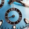 Montre-bracelets 39 mm Watch Watch Men's Timing Sapphire Crystal VK63 Mouvement Calendrier Luminal Blue Dial Sobrave en acier inoxydable