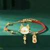 Beaded Strand 2024 Chinese Year Of The Dragon Bracelets For Women Lucky Red Animal Handmade Friendship Blessing Jewelry Gifts Drop Del Otl40