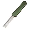 G3997 High End AUTO Tactical Comb D2 Satin Comb CNC Green Aviation Aluminum Handle Outdoor Camping Hiking EDC Tools with Nylon Sheath