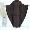 Ubranie etniczne muzułmański rękaw Batwing Farasha abaya sukienka Plain Inside Belt Women Party Suknie Dubai Turkey Kaftan Ramadan Eid Islamski