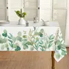 Tafelkleed Lente Zomer Rechthoek Waterdicht Tafelkleed Pasen Eucalyptus Bladeren Cover Voor Feest Picknick Diner Decor