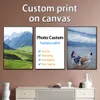 YWDECOR Pittura personalizzata su tela Stampa HD Personalizza la tua immagine Foto di poster personalizzati da parete per la decorazione della casa del soggiorno