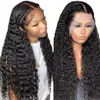 Pelucas frontales de encaje rizado 13x6 para mujeres negras HD transparente 30 pulgadas onda profunda 13x4 peluca delantera de encaje de cabello humano prearrancado 240314