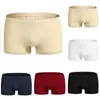 Cuecas masculinas de seda gelo boxer shorts legal respirável roupa interior sexy verão fino sólido calcinha meninos confortável pele amigável a5