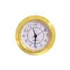 テーブルクロック38mm丸い時計挿入金属挿入ローマ数字が作られた - バッテリーQuartz時計仕掛けDIY装飾