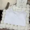 Camisolas sin mangas de estilo coreano, chaleco con tirantes sin costuras, Sexy, de seda helada, con almohadillas para el pecho para envolver el pecho y usar ropa interior