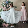 Robes De fille Appliques De fleurs enfants princesse pour robes De concours De mariage robes De Fiesta