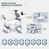 Enfant drôle rc robot électronique chien cascadeur vocation commander programmable touchsense music chanson cadeau d'anniversaire pour gamin 240321