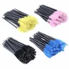 Hot 1000pcs jetables Eye Les Maquillage Brosse Mascara Baguettes Applicateur Eyel Peigne Individuel L Rose Maquillage Brosse Outils 98bI #