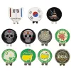 Aids Golf Ball Marker Golf Hat Clip Magnetic Metal Pack 6Pcs Eagle Flower Skull Green Mark Golf Ball Removable Clips Golf Accessories