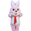 Costumes de mascotte 2m / 2.6m Costume de lapin mignon Iatable Costume de mascotte de lapin à fourrure adulte Costume de mascotte portable et robe de lièvre de marche pour les événements