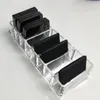 Clear Acrílico Pincéis de Maquiagem Organizador Titular Batom Stand Case Desktop Caixa de Jóias Bandeja Cosmética com 8 Slots Clear 8 Slots v7po #