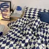 Europäisches Ins Loving Heart Home Bettwäsche-Set, schlichtes, weiches Bettbezug-Set mit Bettlaken, Bettbezug, Kissenbezügen, Bettwäsche 240322