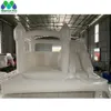 Portable White Inflatable Bounce House With Air Blower Large Ball Pool And Jump Space 3in1 Bouncy Castle Combo 13x13ft For Kids