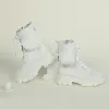 Boots Women's Boots Pocket Lace Up For Women Platform Combat Angle Boots 2021 Мода Женская колена высокая ботинки