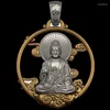 Pendentifs Rétro vieux bouddha pendentif douze zodiaque Manjusri Bodhisattva Guanyin hommes et femmes amulette