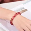 Bracciale con perline in pietra naturale da 6-14 mm per donna, anguria, giada, calcedonio, in gioielli con ciondolo, unisex, energia curativa, regalo per ragazze