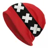 Bérets Drapeau des Pays-Bas Skullies Bonnets Casquettes Unisexe Hiver Chaud Tricot Chapeau Femmes Hommes Hip Hop Adulte Bonnet Chapeaux Casquette de Ski En Plein Air