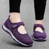 Walking Shoes Women Mesh Mary Jane Fitness Slip-On Light Loafer Summer Sports Outdoor Flats Brindsable Sneakers Big Size 35-42