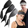 Men Sports Headbands Solid CoLor Elastic Hair Bands Headscarf Bandage Yoga Sweatbands Running Fitness Knot Tie Up Hairbands