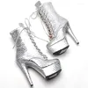 Buty taneczne kobiety 15 cm/6 cali platforma górnego platformy seksowne wysokie obcasy kostki buty 15-048