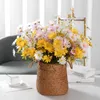 Decorative Flowers 52cm White Daisy Artificial Flower Long Branch Wedding Home Garden Decoration DIY Bridal Silk Floral Bouquet