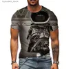 Chemises décontractées pour hommes 2023 T-shirt de musique à col rond d'été 3D imprimé graphique visage drôle vêtements pour hommes en plein air quotidien haut à manches courtes L240320