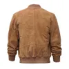 Fjackets Real Suede Bomber Jackets för - Baseball Leather Jacket Men