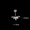 Magkedjor Sterling Wing Body Navel Piercing 925 Sier Button Maple Leaf Bar Ring GOSe Weight Smyckedekoration Drop Delivery Otyer
