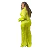 Women's Plus Size Tracksuits Womens Perl Glossy Ol Dois Conjuntos de Peças Outifits Roupas Moda Matching Set Ropa de Mujer Tallas Grandes Dhez6